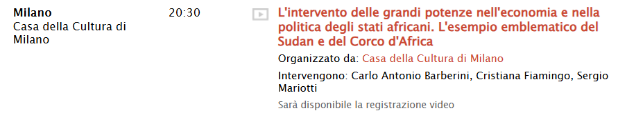 L'intervento delle grandi potenze nell'economia e nella politica degli stati africani. L'esempio emblematico del Sudan e del Corco d'Africa